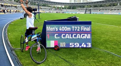 Atletica: record del mondo per Calcagni sui 400 mt T72