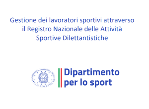  VADEMECUM PER LA GESTIONE DEI LAVORATORI SPORTIVI