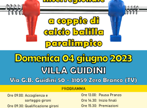 TORNEO INTERREGIONALE A COPPIE DI CALCIO BALILLA PARALIMPICO