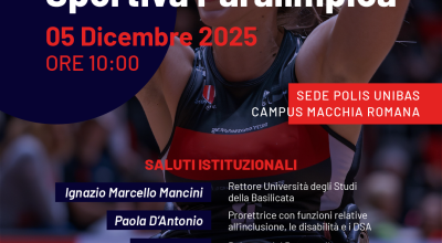 Unibas e la cultura sportiva paralimpica: appuntamento venerdì 5...