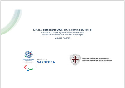 Bando per l'assegnazione di contributi a favore di atleti diversamente abili ...