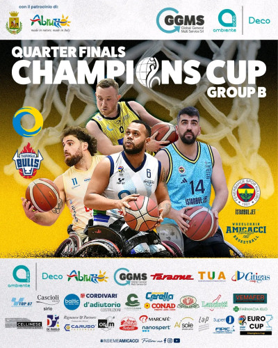 Quarti di finale di Champions Cup di basket in carrozzina a Giulianova