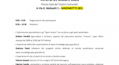 SEMINARIO SUL RUOLO DEGLI SPORT MINORI E DEL COMPARTO PARALIMPICO NELL'INFORM...