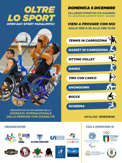 OLTRE LO SPORT - OPEN DAY SPORT PARALIMPICI, SALERNO 5 DICEMBRE 2021