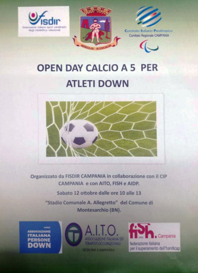 OPEN DAY CALCIO A 5 PER ATLETI DOWN - MONTESARCHIO (BN) 12 OTTOBRE 2019