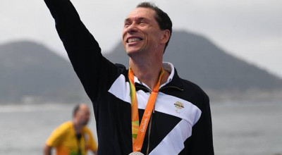Il paratriathleta Michele Ferrarin a Venezia per l'evento 'Assieme nello Sport'