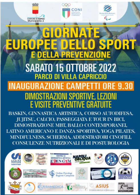 Giornate Europee dello Sport e della Prevenzione, Napoli 15 ottobre 2022