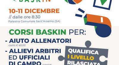 Corsi Baskin qualifica di primo livello, Sant'Arsenio (Sa) 10-11 dicembre 2022