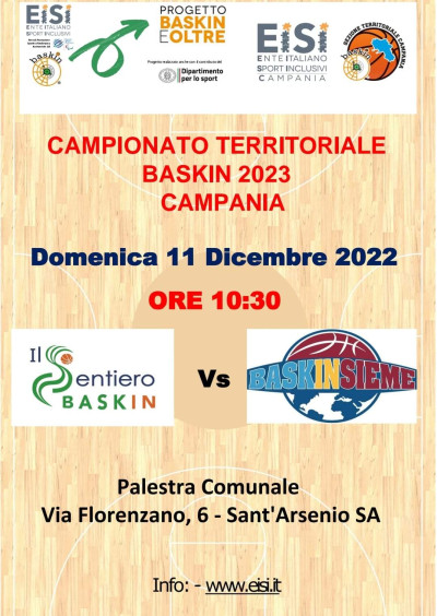 Campionato territoriale di Baskin, Sant'Arsenio (Sa) 11 dicembre 2022