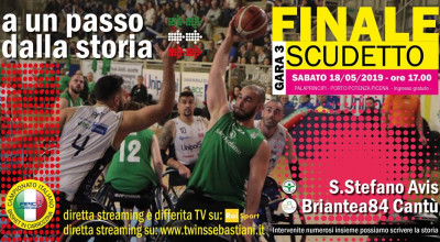 ASD S.Stefano Sport: invito alla gara 3 finale scudetto 18/05/2019 ore 17,00