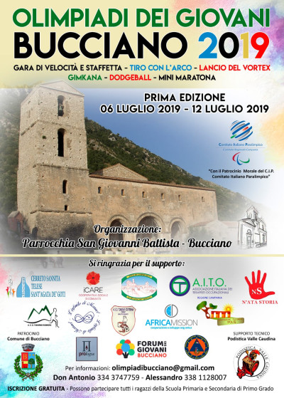 OLIMPIADI DEI GIOVANI - BUCCIANO (BN) 6-12 LUGLIO 2019