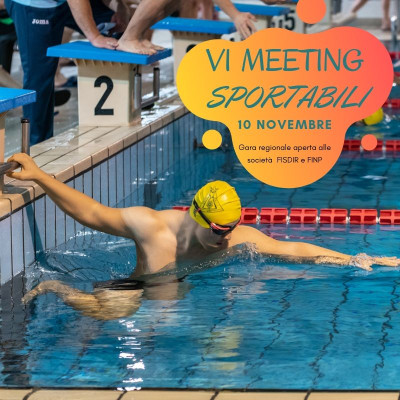 Il 10 novembre si svolgerà il VI Meeting di Nuoto SportABILI