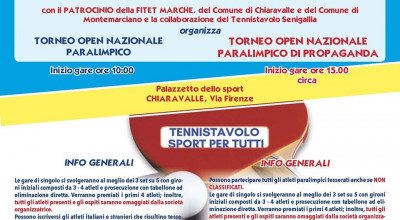 TORNEO PARALIMPICO OPEN NAZIONALE: 5 GENNAIO, CHIARAVALLE, PALAZZETTO DELLO S...