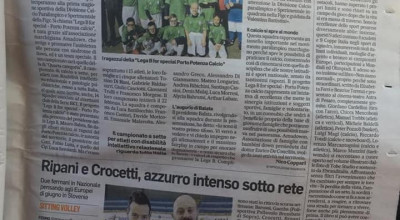 Corriere Adriatico consueta pagina quindicinale dedicata agli Sport Paralimpi...