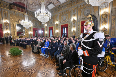 Il Presidente della Repubblica incontra gli atleti paralimpici al Quirinale