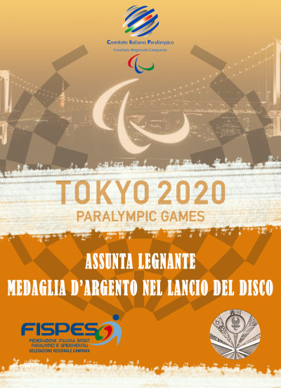 TOKYO 2020: ASSUNTA LEGNANTE, MEDAGLIA D'ARGENTO NEL LANCIO DEL DISCO