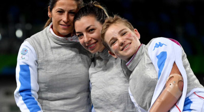 Scherma: bronzo per la squadra di fioretto femminile composta da Bebe Vio, Lo...