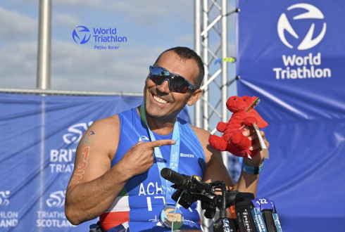 Giovanni Achenza è argento nella World Triathlon Para Series Swansea