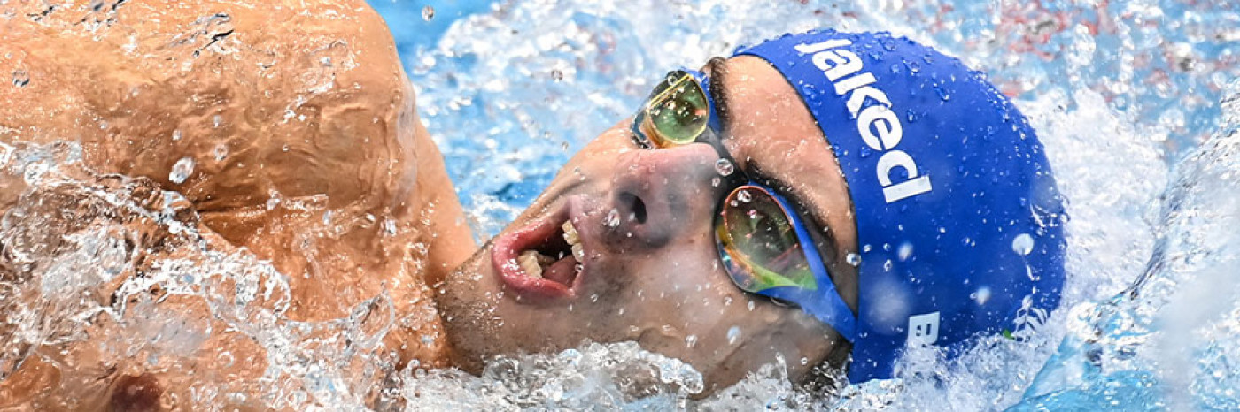 Federico Bicelli in vasca