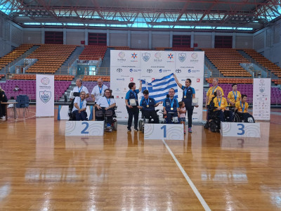 La premiazione al World Boccia Challenger di Heraklion La premiazione al World Boccia Challenger di Heraklion