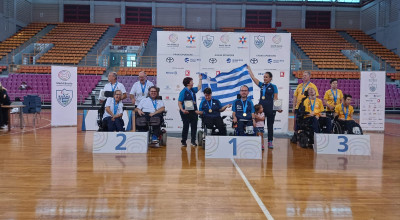 La premiazione al World Boccia Challenger di Heraklion