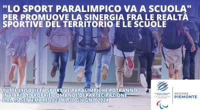 Si aprono le domande per Lo sport paralimpico va a scuola