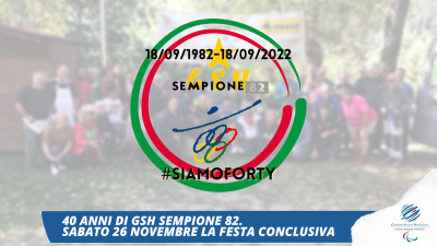 40 anni di sport paralimpico con la GSH Sempione 82