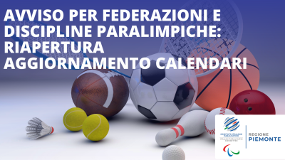 Avviso pubblico per Federazioni e Discipline Paralimpiche regionali: riapertu...