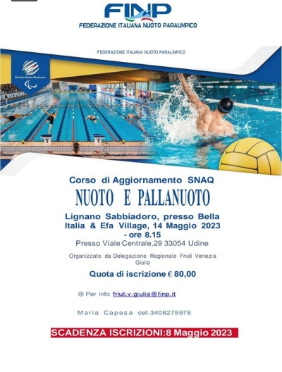 NUOTO E PALLANUOTO - Corso di Aggiornamento SNAQ 