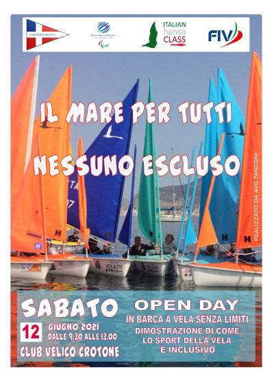 IL MARE PER TUTTI NESSUNO ESCLUSO - Open day - CLUB VELICO CROTONE