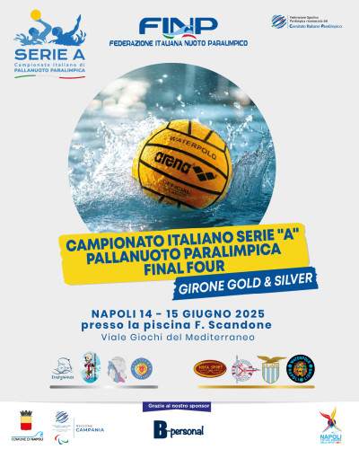 Final Four Campionato Italiano serie A di Pallanuoto Paralimpica, Napoli 14-1...