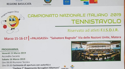 FISDIR - Camp Ital Tennis Tavolo 2019