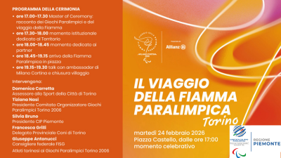 La Fiamma Paralimpica di Milano Cortina 2026 arriva a Torino