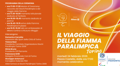 La Fiamma Paralimpica di Milano Cortina 2026 arriva a Torino