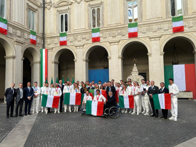 La Delegazione Azzurra a Palazzo Chigi