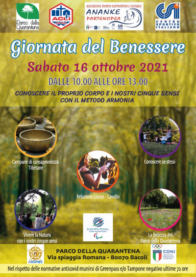 GIORNATA DEL BENESSERE, BACOLI (NA) 16 OTTOBRE 2021