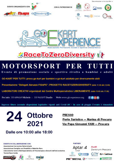 Il 24 ottobre al Porto Turistico di Pescara Motorsport per tutti