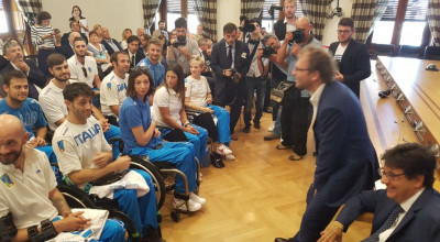 Scherma in carrozzina: presentati a Palazzo Chigi i Mondiali paralimpici di Roma