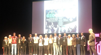 Luca Pancalli con i testimonial paralimpici al Festival dello Sport di Trento
