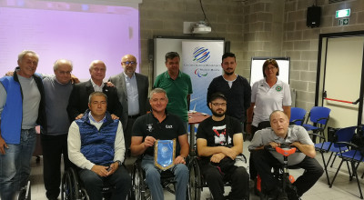 Oscar De Pellegrin Ambasciatore Paralimpico alla Mole Vanvitelliana (AN)