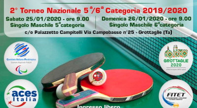 Grottaglie 2020, si parte con il tennistavolo: al Campitelli l&rs...
