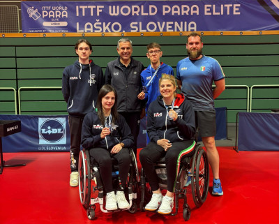 Tennistavolo, ITTF World Para Elite Lasko: 3 argenti per l'Italia nei singolari