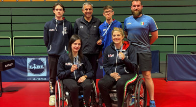 Tennistavolo, ITTF World Para Elite Lasko: 3 argenti per l'Italia nei singolari