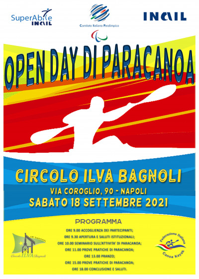 OPEN DAY CIP-INAIL DI PARACANOA, BAGNOLI (Na) 18 SETTEMBRE 2021