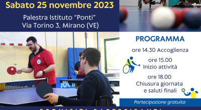 Open-day di boccia e tennistavolo paralimpico