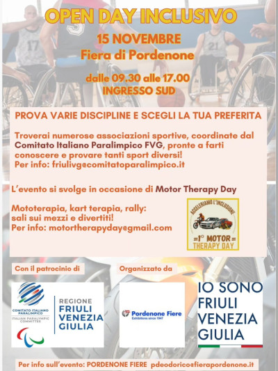 OPEN DAY INCLUSIVO – Fiera di Pordenone  - Ingresso Sud