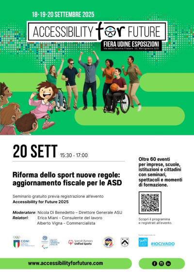 EVENTO -  Riforma dello sport nuove regole fiscali: aggiornamento fisca...