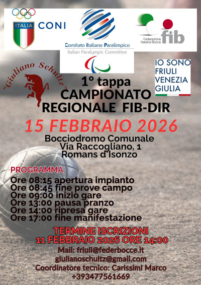 BOCCE - Prima tappa del Campionato Regionale FIB-DIR a  Romans d'Isonzo