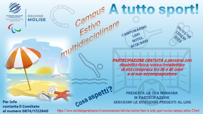 A TUTTO SPORT!- Avviso Campus Estivo