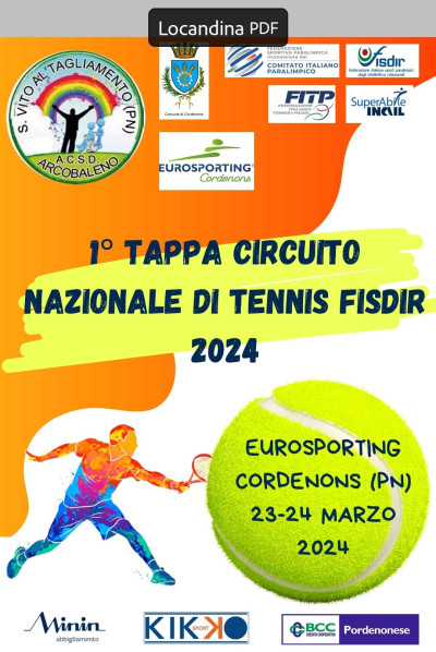 TENNIS - 1° Tappa Circuito Nazionale FISDIR 2024